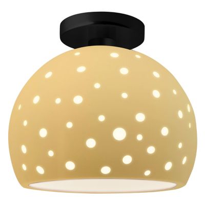 Perforated Globe LED Semi-Flushmount