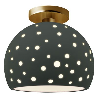 Perforated Globe LED Semi-Flushmount