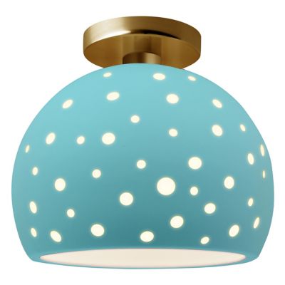 Perforated Globe LED Semi-Flushmount