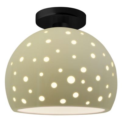 Perforated Globe LED Semi-Flushmount