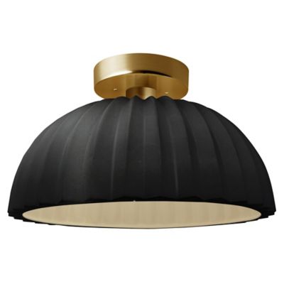 Radiance Pleated Dome LED Semi-Flushmount