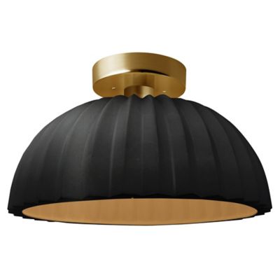 Radiance Pleated Dome LED Semi-Flushmount