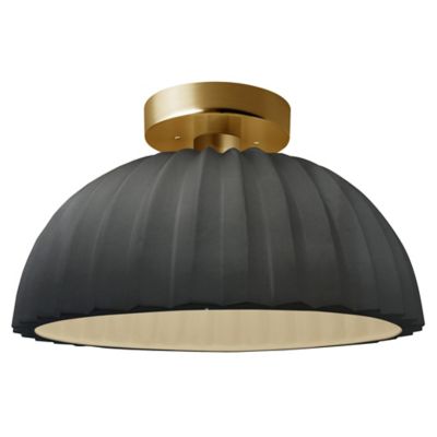 Radiance Pleated Dome LED Semi-Flushmount