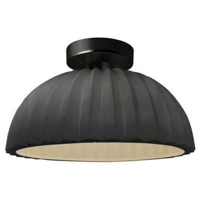 Radiance Pleated Dome LED Semi-Flushmount