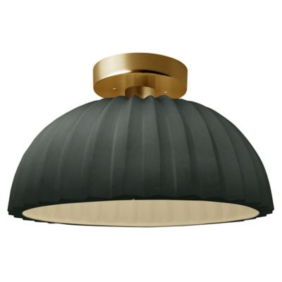 Radiance Pleated Dome LED Semi-Flushmount
