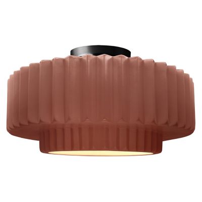 Radiance Tier Pleated LED Semi-Flushmount