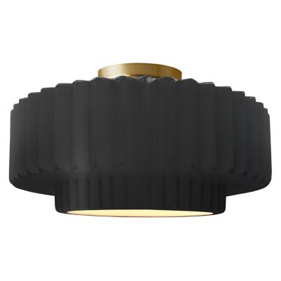 Radiance Tier Pleated LED Semi-Flushmount