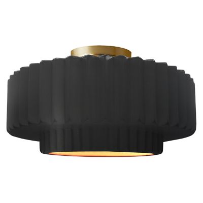 Radiance Tier Pleated LED Semi-Flushmount
