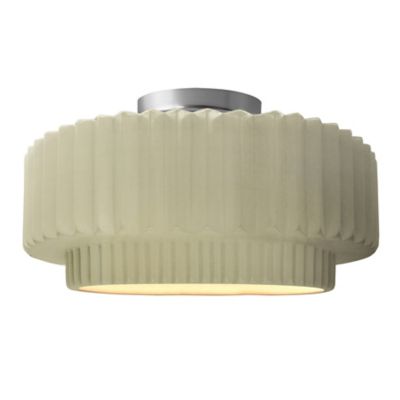 Radiance Tier Pleated LED Semi-Flushmount
