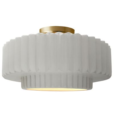 Radiance Tier Pleated LED Semi-Flushmount