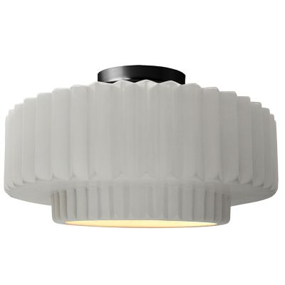 Radiance Tier Pleated LED Semi-Flushmount