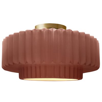 Radiance Tier Pleated LED Semi-Flushmount