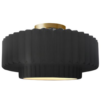 Radiance Tier Pleated LED Semi-Flushmount