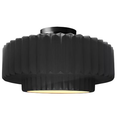 Radiance Tier Pleated LED Semi-Flushmount