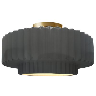 Radiance Tier Pleated LED Semi-Flushmount