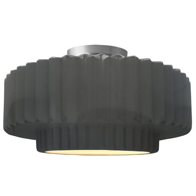 Radiance Tier Pleated LED Semi-Flushmount