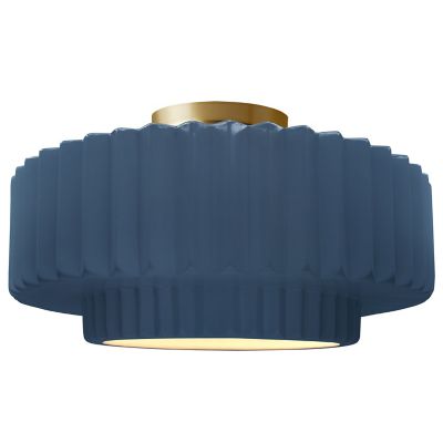 Radiance Tier Pleated LED Semi-Flushmount