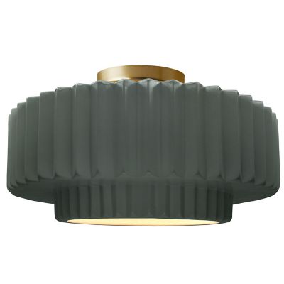 Radiance Tier Pleated LED Semi-Flushmount