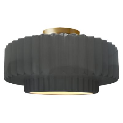 Radiance Tier Pleated LED Semi-Flushmount