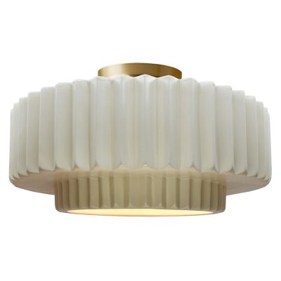 Radiance Tier Pleated LED Semi-Flushmount