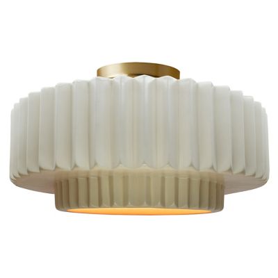 Radiance Tier Pleated LED Semi-Flushmount