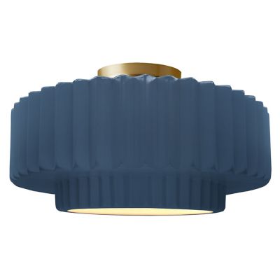 Radiance Tier Pleated LED Semi-Flushmount