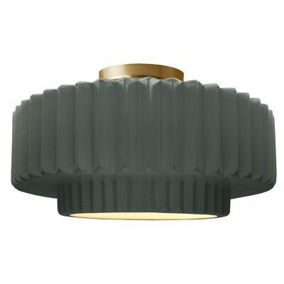 Radiance Tier Pleated LED Semi-Flushmount