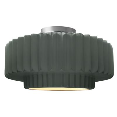 Radiance Tier Pleated LED Semi-Flushmount