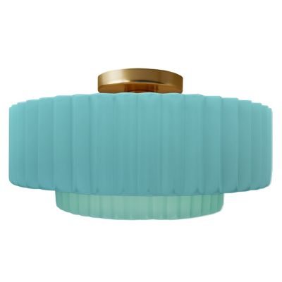Radiance Tier Pleated LED Semi-Flushmount
