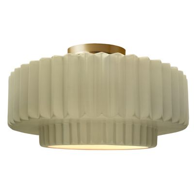 Radiance Tier Pleated LED Semi-Flushmount