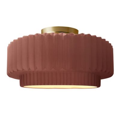 Radiance Tier Pleated LED Semi-Flushmount