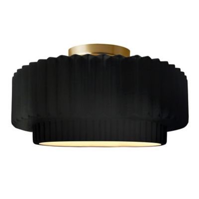 Radiance Tier Pleated LED Semi-Flushmount