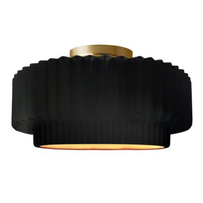Radiance Tier Pleated LED Semi-Flushmount