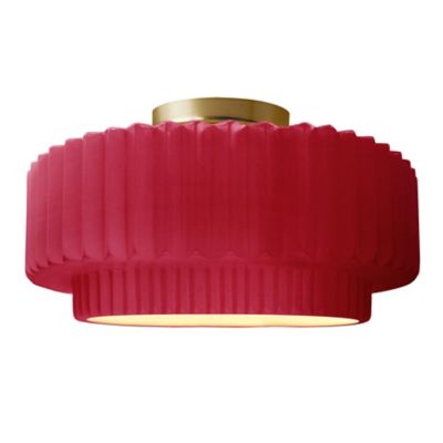 Radiance Tier Pleated LED Semi-Flushmount