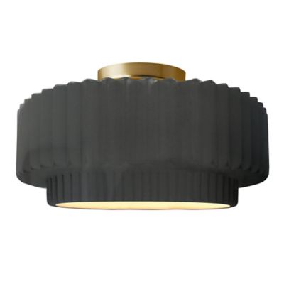 Radiance Tier Pleated LED Semi-Flushmount