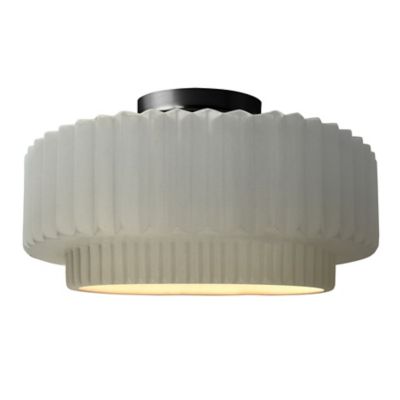 Radiance Tier Pleated LED Semi-Flushmount