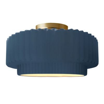 Radiance Tier Pleated LED Semi-Flushmount