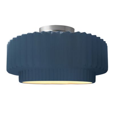Radiance Tier Pleated LED Semi-Flushmount
