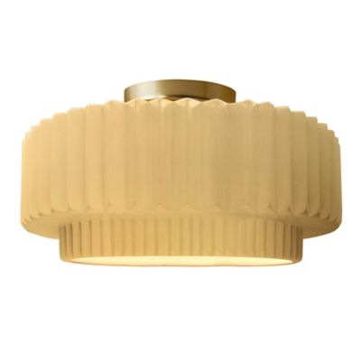 Radiance Tier Pleated LED Semi-Flushmount
