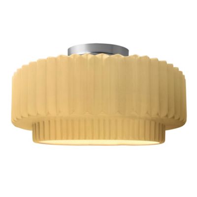 Radiance Tier Pleated LED Semi-Flushmount