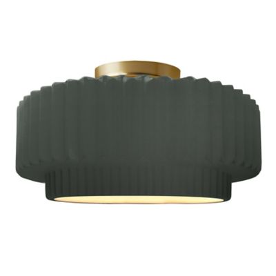 Radiance Tier Pleated LED Semi-Flushmount