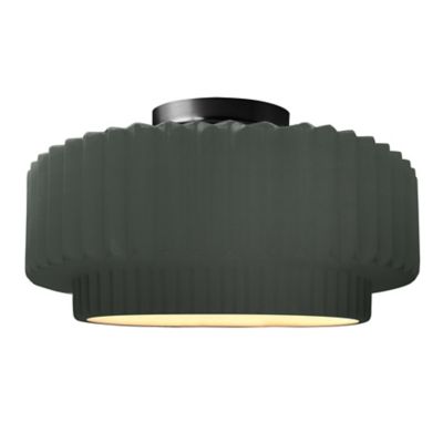 Radiance Tier Pleated LED Semi-Flushmount