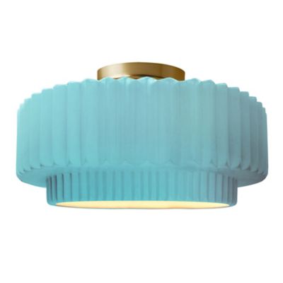 Radiance Tier Pleated LED Semi-Flushmount