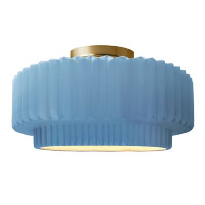 Radiance Tier Pleated LED Semi-Flushmount