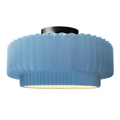 Radiance Tier Pleated LED Semi-Flushmount