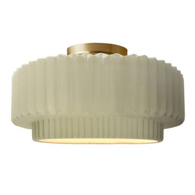 Radiance Tier Pleated LED Semi-Flushmount