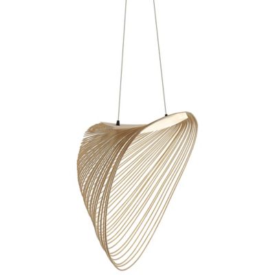Madera LED Organic Pebble Layered Wood Pendant