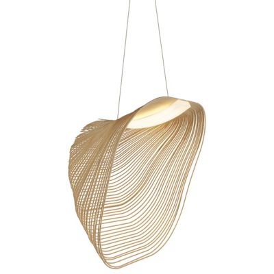 Madera LED Soft Square Layered Wood Pendant