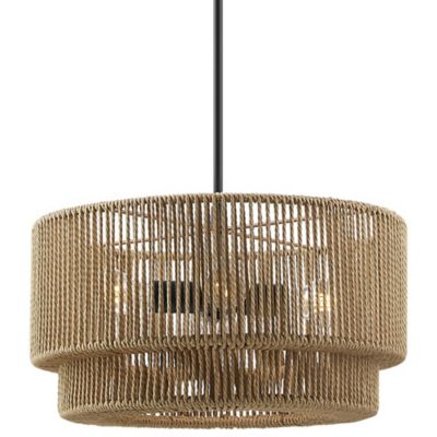 Milos Natural Rope Tier Drum Pendant