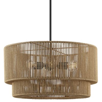 Milos Natural Rope Tier Drum Pendant